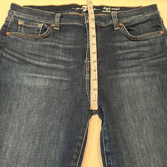 7 For All Mankind High Waist Ankle Gwenevere Size 32 - Picture 6 of 16